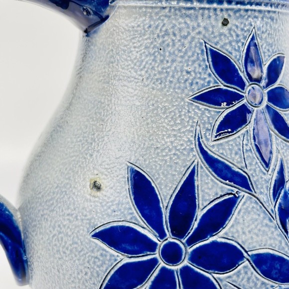 Rare Gres de La Roche Jos Kalb Salt Glazed Pottery Coffee Teapot w Lid Pitcher - Picture 9 of 10